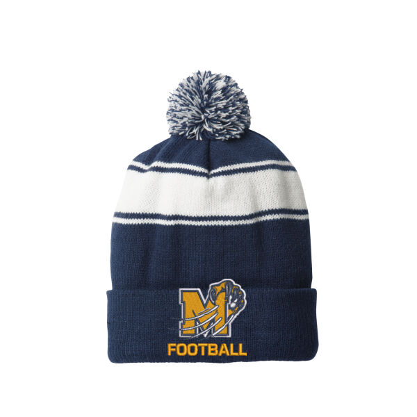 Stripe Pom Pom Beanie Thumbnail