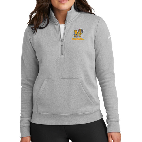 New -  - Nike Women's Club Fleece Sleeve Swoosh 1/2-Zip Thumbnail
